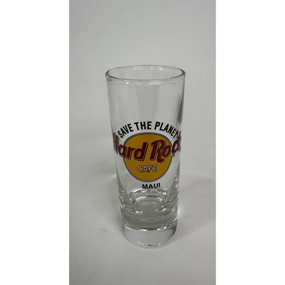 Hard Rock Cafe Maui Shot‎ Glass Save The Planet Collector Souvenir Barware